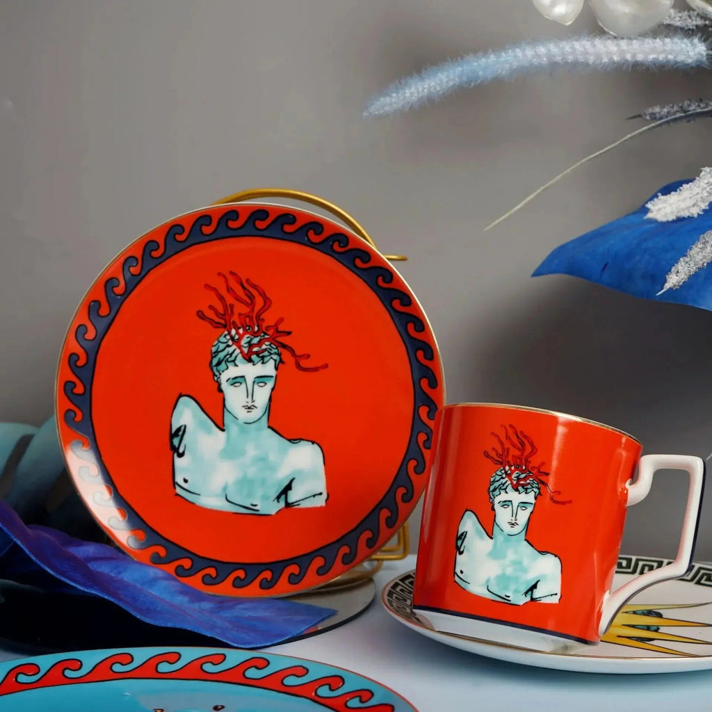 Piatto e Tazze Olimpiche Greche