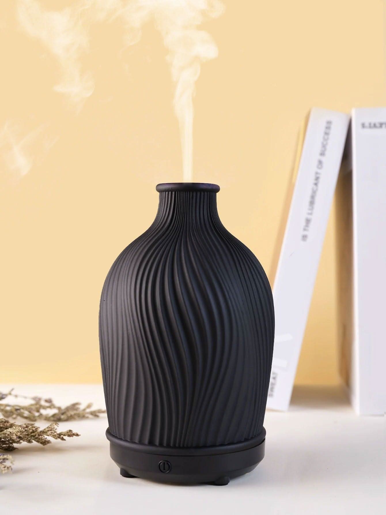Umidificatore per Oli Essenziali a Forma di Vaso Boho – Diffusore Ultrasonico in Poliresina
