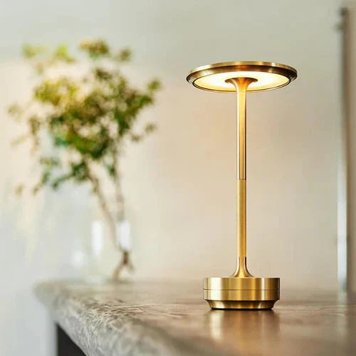 AuroGlow – Lampada da tavolo wireless ricaricabile con luminosità regolabile per uso interno ed esterno