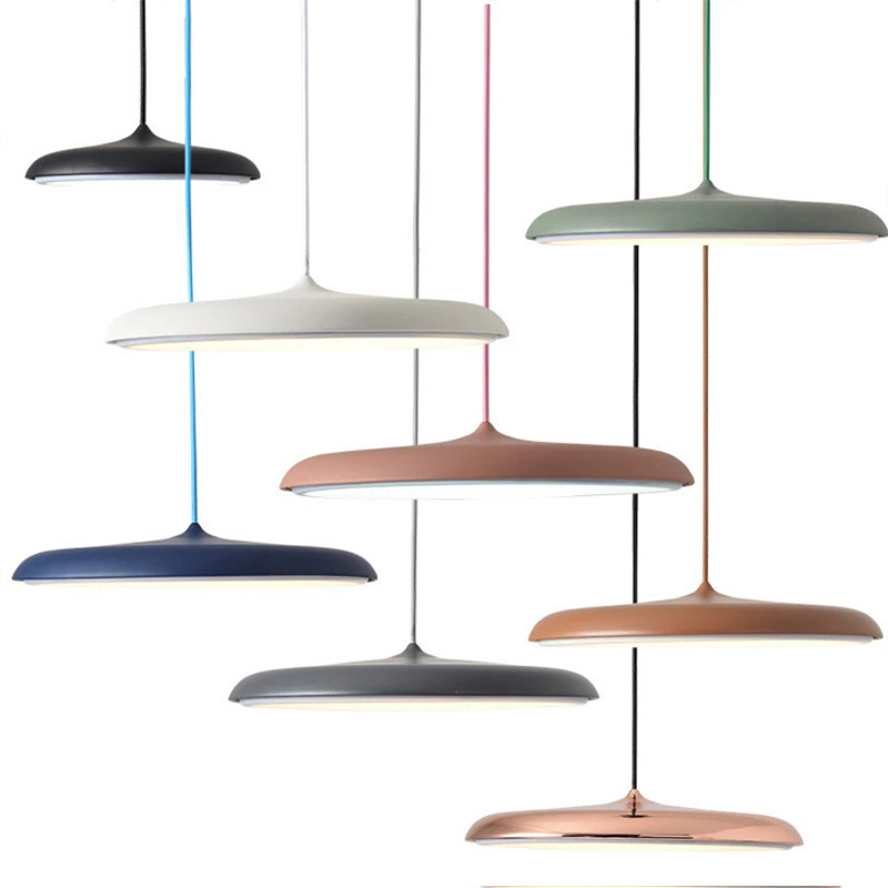 Scandinavian Style Pendant Light with LED, Metal & Acrylic