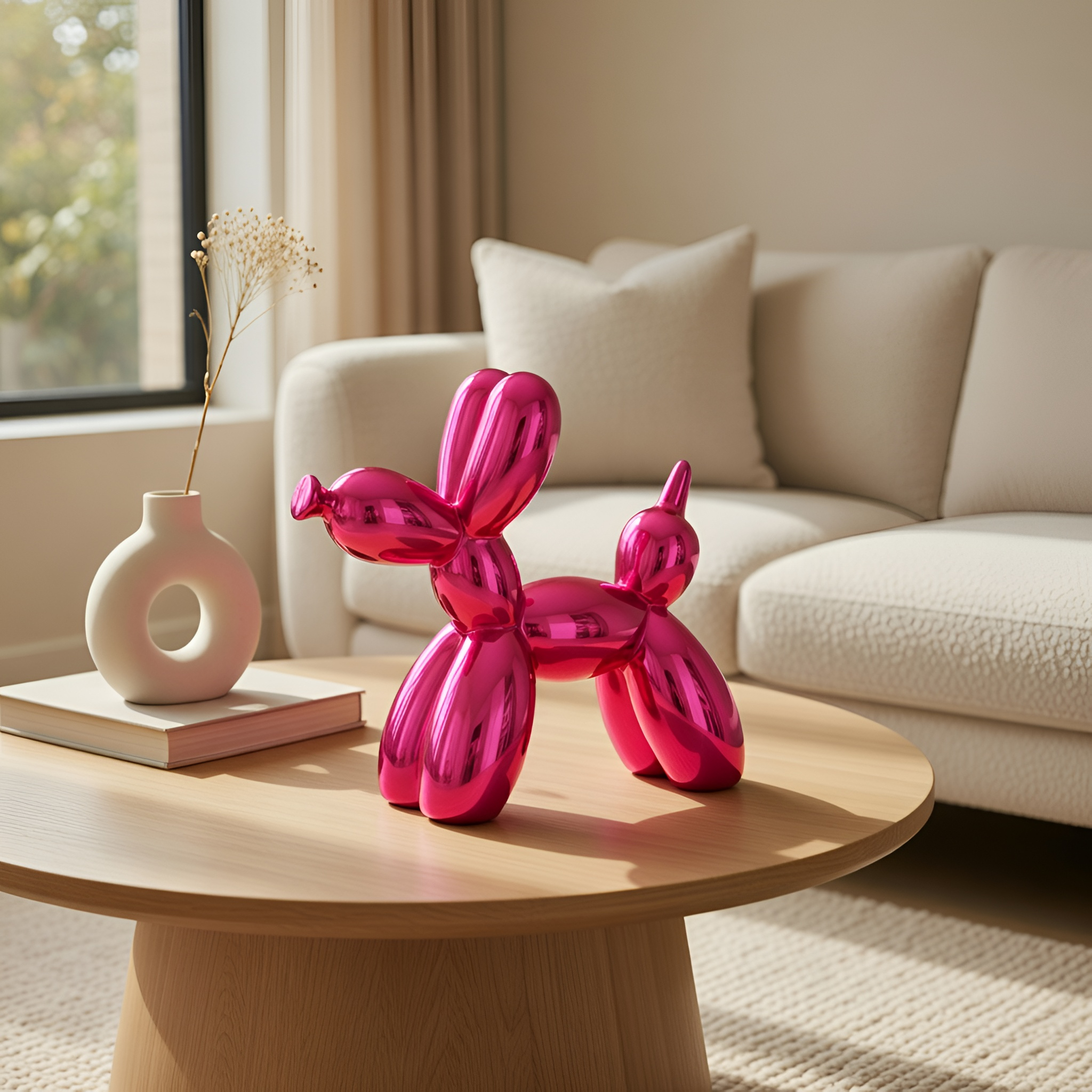 Henry - Elemento decorativo moderno in ceramica a forma di cane-palloncino