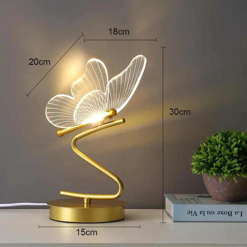 Lampada da tavolo LED di lusso a farfalla - ButterflyLuxe