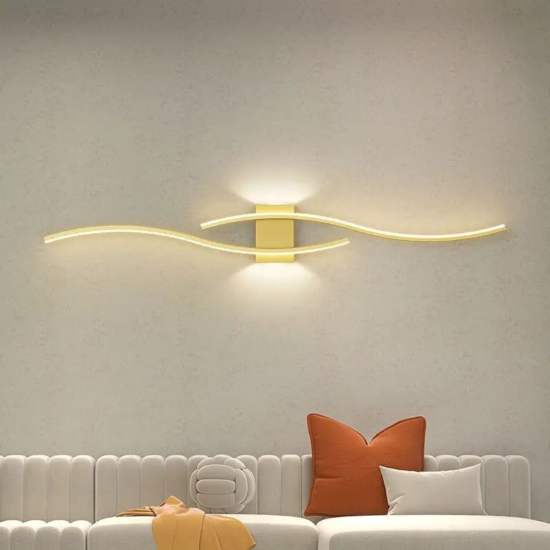 Moderna Applique LED – Design a Onde, Stile Minimalista | Brehn