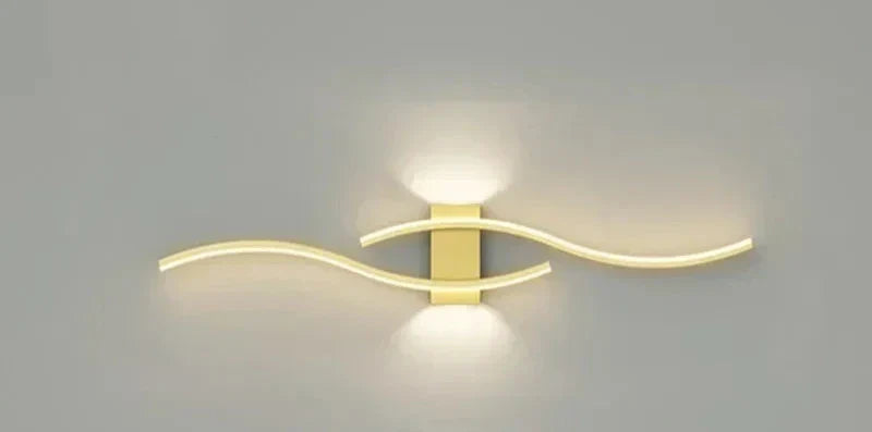 Moderna Applique LED – Design a Onde, Stile Minimalista | Brehn