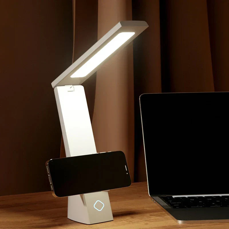 Lampada da scrivania LED dimmerabile con braccio flessibile – Lampada da tavolo USB moderna per ufficio