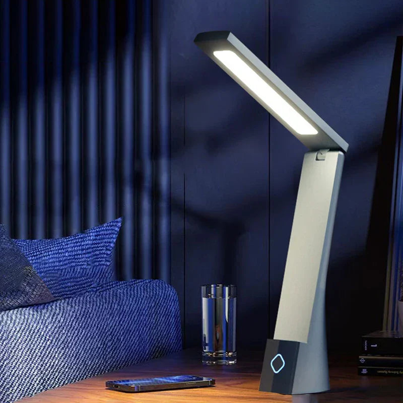 Lampada da scrivania LED dimmerabile con braccio flessibile – Lampada da tavolo USB moderna per ufficio