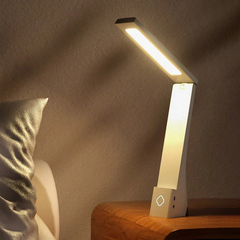 Lampada da scrivania LED dimmerabile con braccio flessibile – Lampada da tavolo USB moderna per ufficio