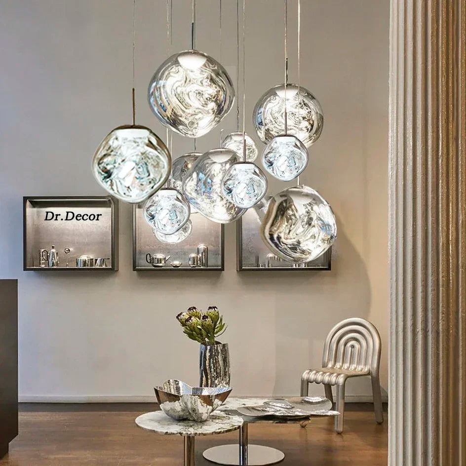 Lampada a Sospensione Moderna in Vetro per Interni Eleganti