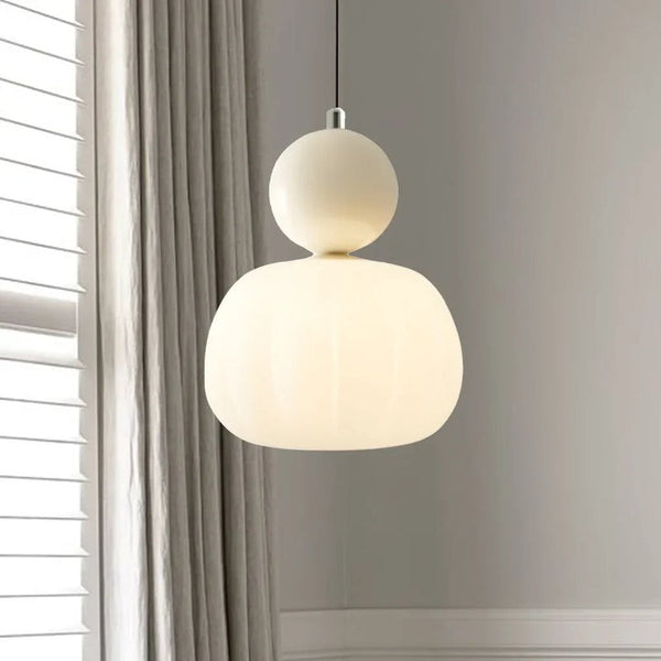 Lampada a Sospensione Art Deco in Colore Crema – Stile e Raffinatezza