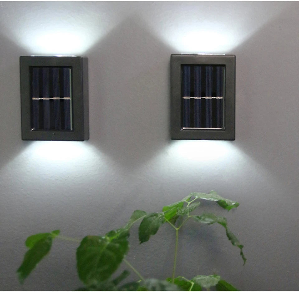 Lampada da esterno solare LED IP65 impermeabile Nera