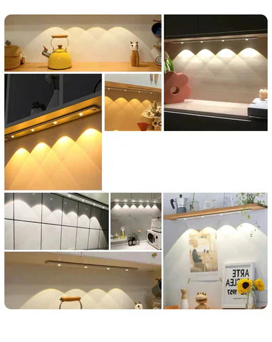 Lampada LED Wireless con Sensore di Movimento – Ricaricabile e Regolabile (3 Colori)