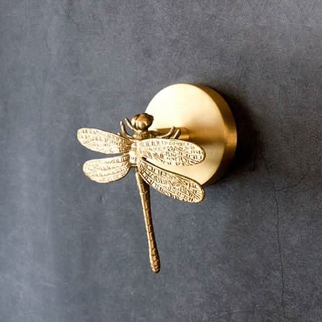 Appendiabiti da Parete in Ottone con Accenti Dorati