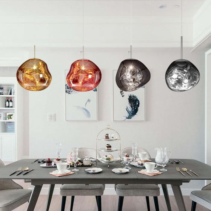 Lampada da soffitto LED in acrilico dinamico con finitura a specchio