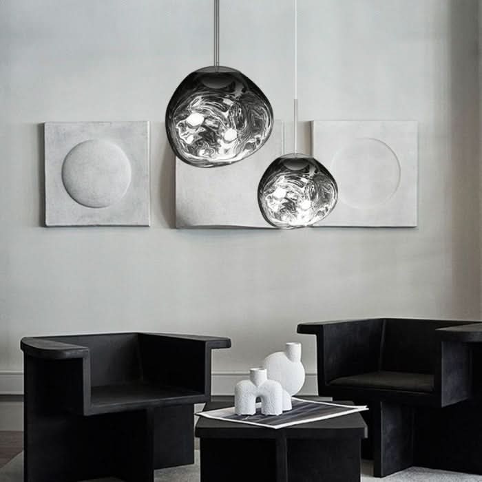 Lampada da soffitto LED in acrilico dinamico con finitura a specchio