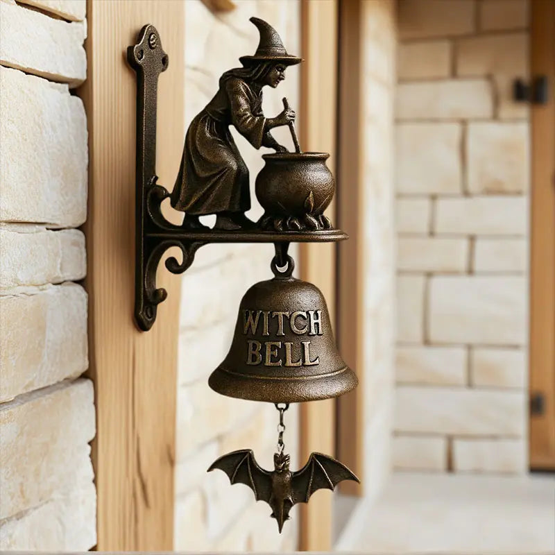 Campanello Antico Strega Luna – Campanello Decorativo Resistente alle Intemperie per Interni ed Esterni
