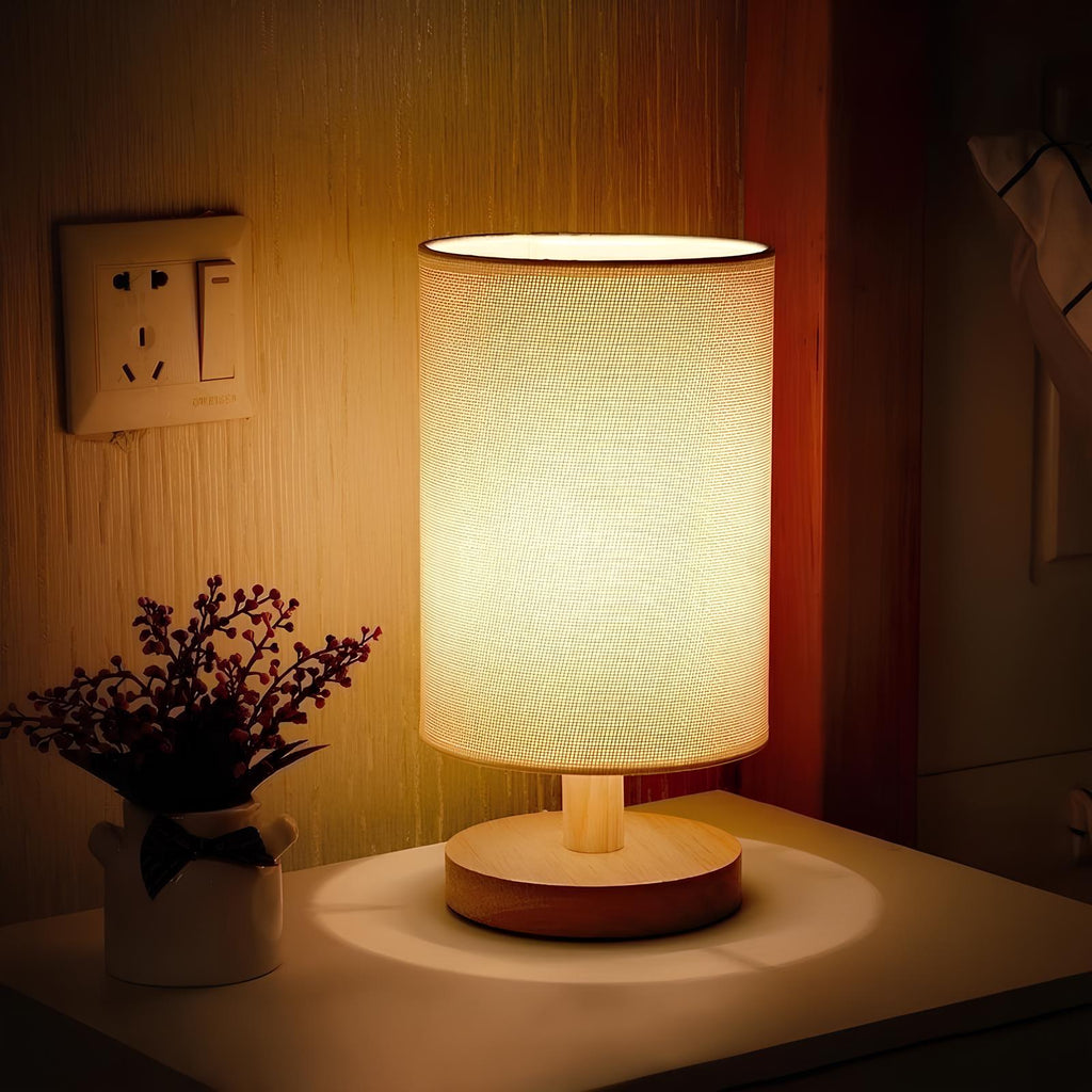 Aiko – Lampada Organica in Legno e Lino con Telecomando