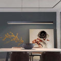 Moderno Lampadario a LED – Stile Industriale con Dettagli in Pelle