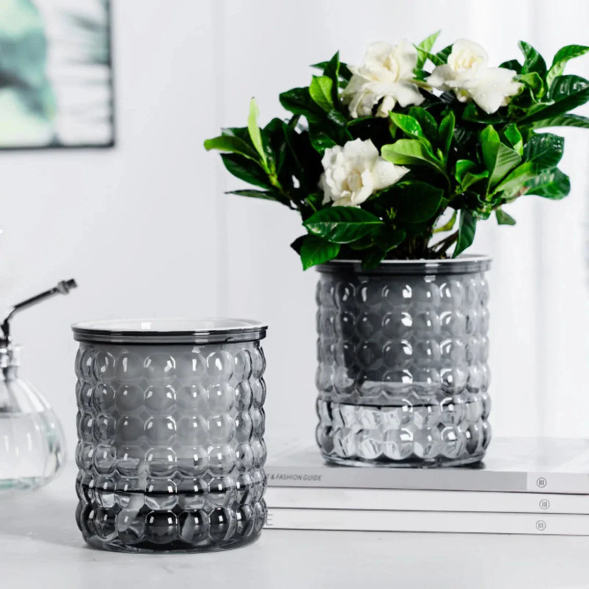 ECOBLOOM – Vaso per Fiori Idroponico Autoirrigante Eco-Friendly per Decorazione Moderna della Casa