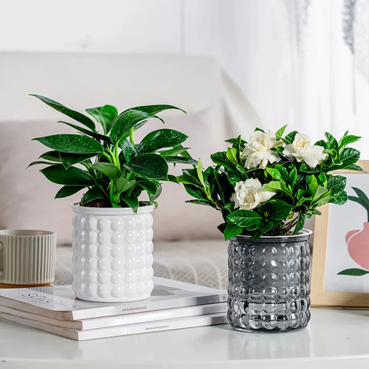 ECOBLOOM – Vaso per Fiori Idroponico Autoirrigante Eco-Friendly per Decorazione Moderna della Casa
