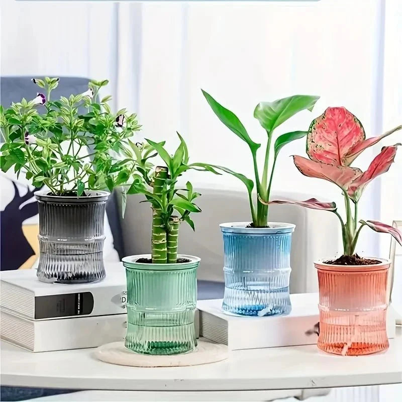 ECOROOT – Vaso da Interno Autoirrigante Ecologico con Design a Doppio Strato