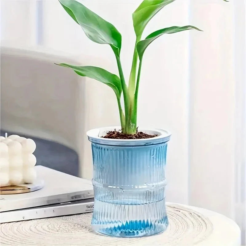 ECOROOT – Vaso da Interno Autoirrigante Ecologico con Design a Doppio Strato