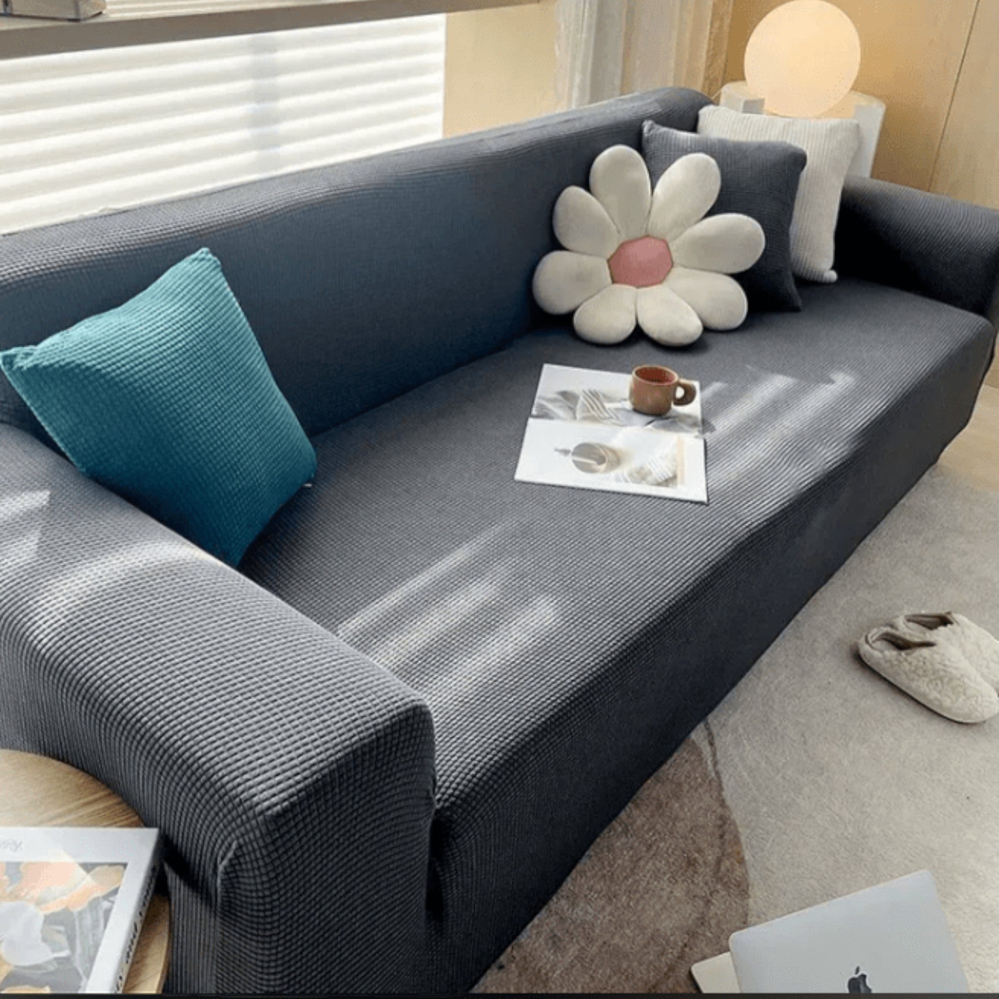 Copertura elastica per divano con superficie strutturata per mobili imbottiti