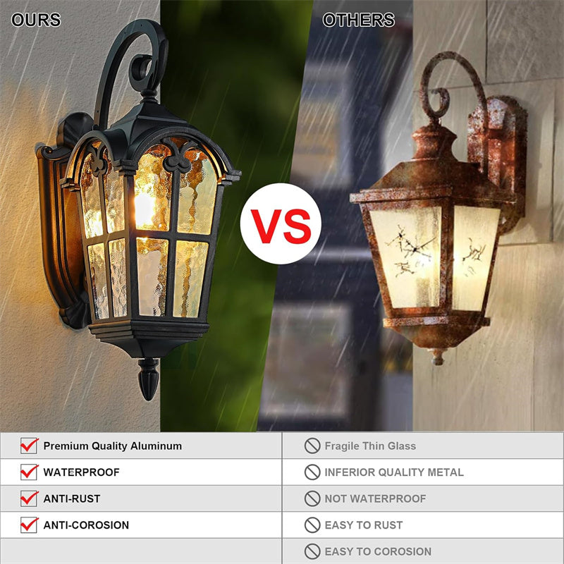 Luce da Parete Solare Vintage da Esterno con Telecomando