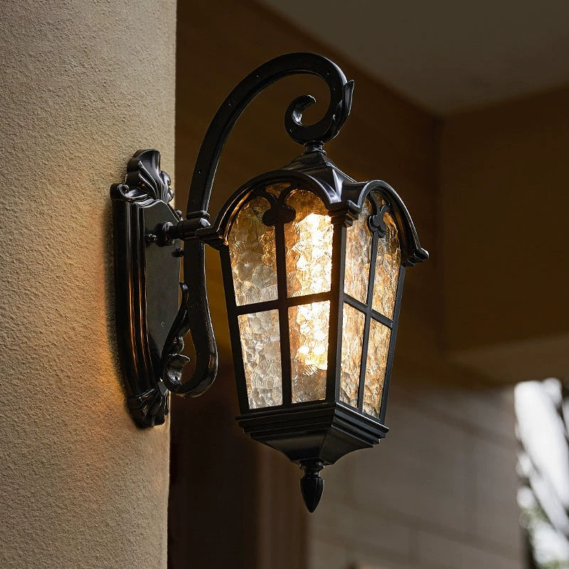 Luce da Parete Solare Vintage da Esterno con Telecomando