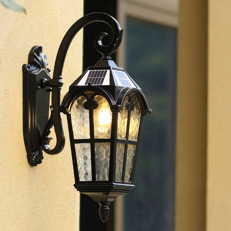 Luce da Parete Solare Vintage da Esterno con Telecomando