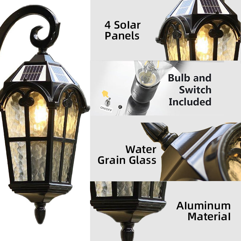 Luce da Parete Solare Vintage da Esterno con Telecomando