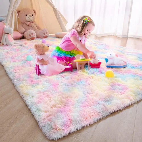 Elegant Round Non-Slip Ultra Soft Fluffy Rug for Home
