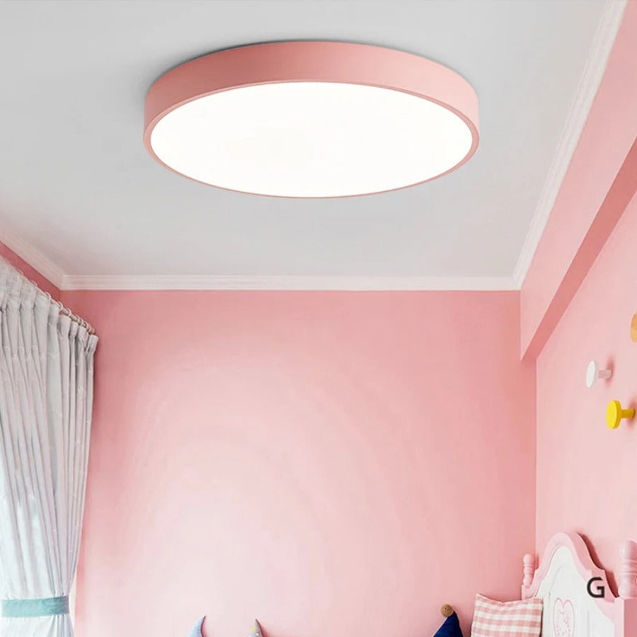 Scandinavian Circular LED Ceiling Light Fixture - Versatile, Elegant