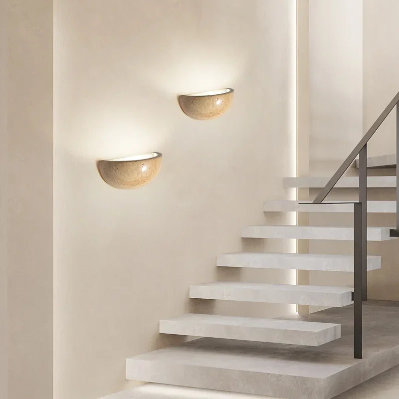 Elegant Stone LED Wall Light with Energy Efficiency