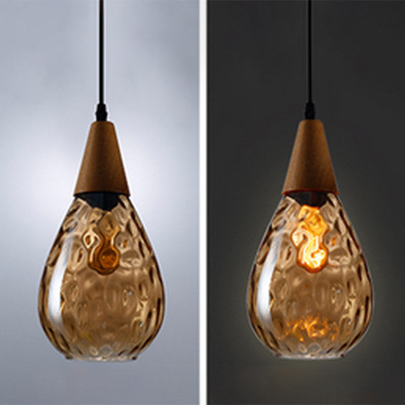Lampada a sospensione in vetro a goccia elegante per la casa