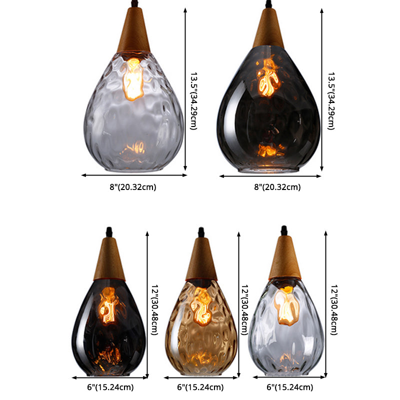Lampada a sospensione in vetro a goccia elegante per la casa