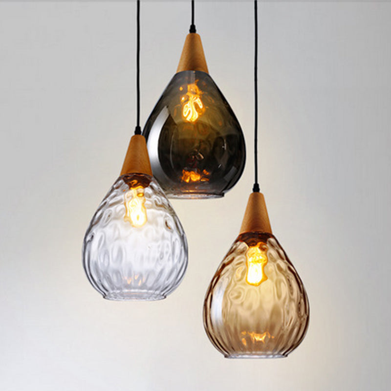 Lampada a sospensione in vetro a goccia elegante per la casa