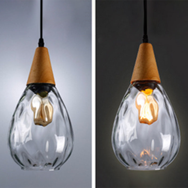 Lampada a sospensione in vetro a goccia elegante per la casa