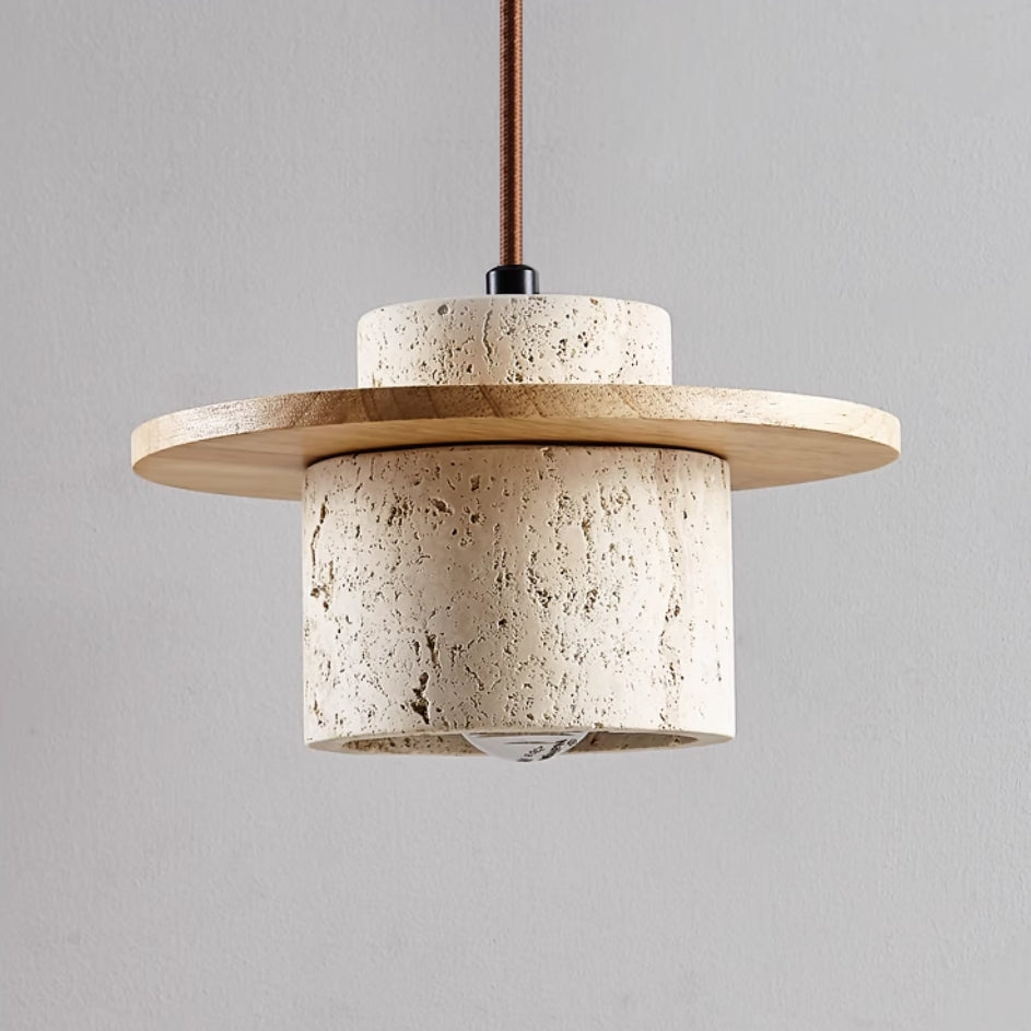 Elegant Travertine Pendant Light with Matte Finish