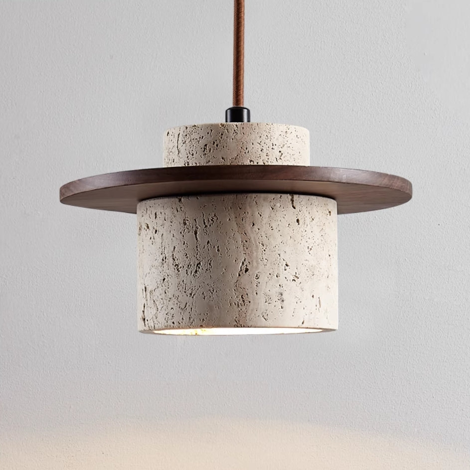 Elegant Travertine Pendant Light with Matte Finish