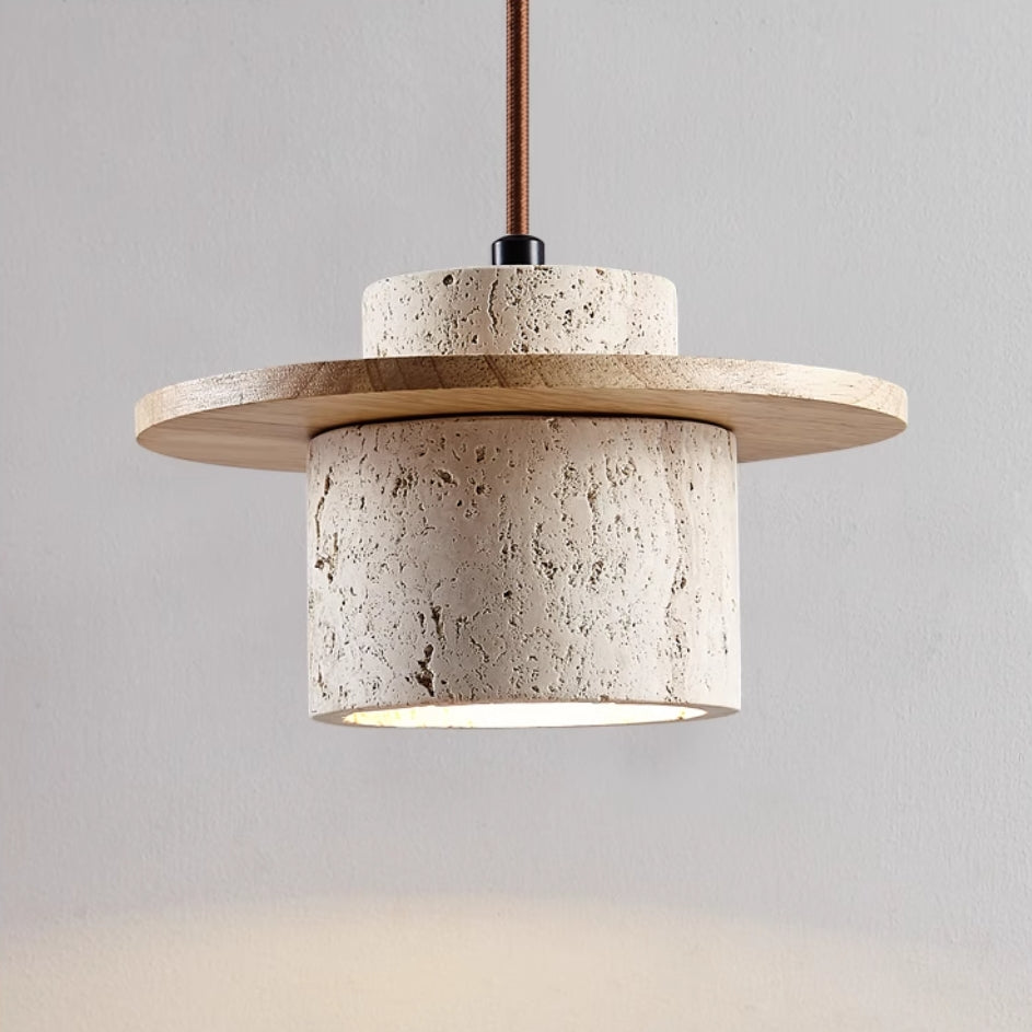 Elegant Travertine Pendant Light with Matte Finish