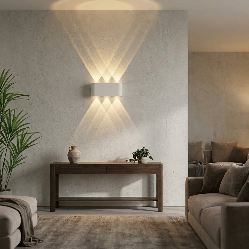Elina – Lampada da parete LED moderna per interni ed esterni in nero e bianco