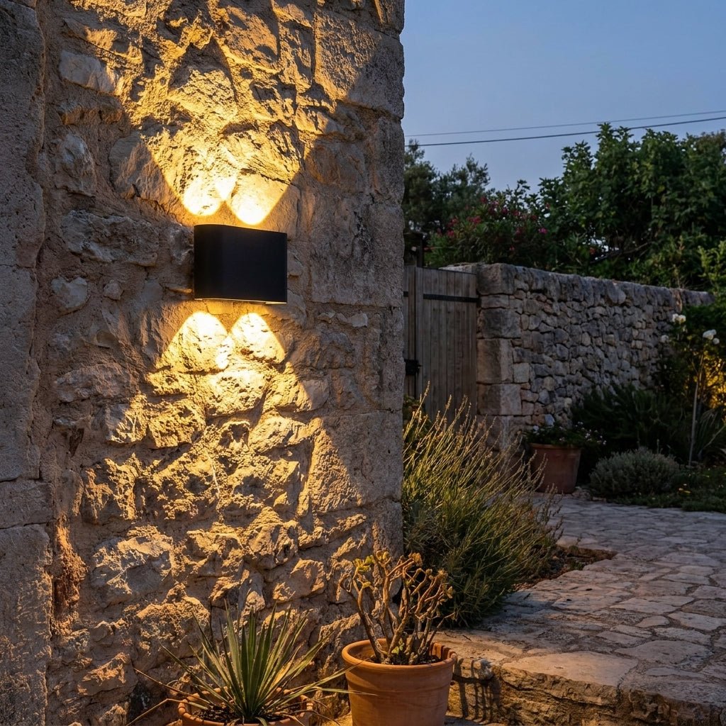 Elina – Lampada da parete LED moderna per interni ed esterni in nero e bianco