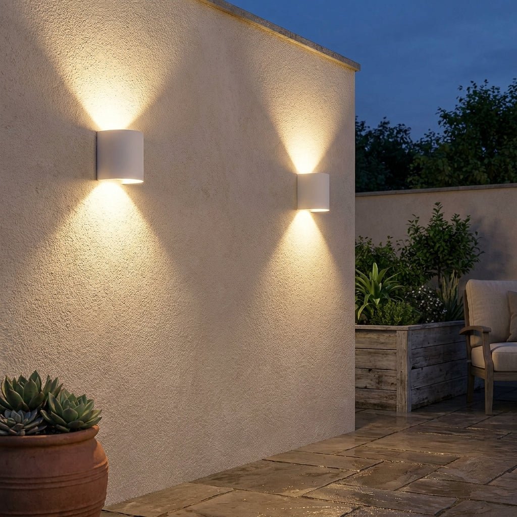 Elina – Lampada da parete LED moderna per interni ed esterni in nero e bianco