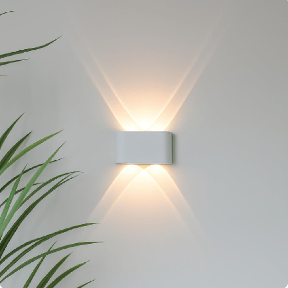 Elina – Lampada da parete LED moderna per interni ed esterni in nero e bianco