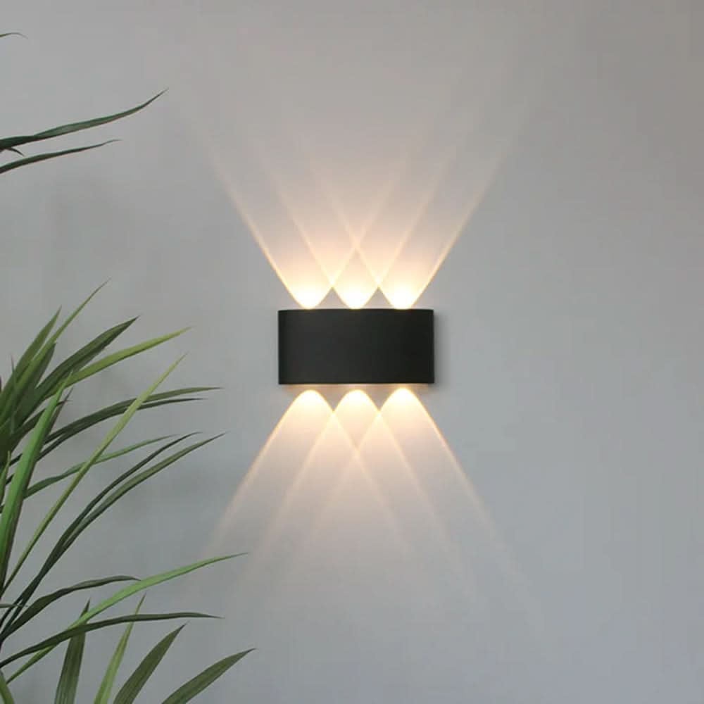 Elina – Lampada da parete LED moderna per interni ed esterni in nero e bianco