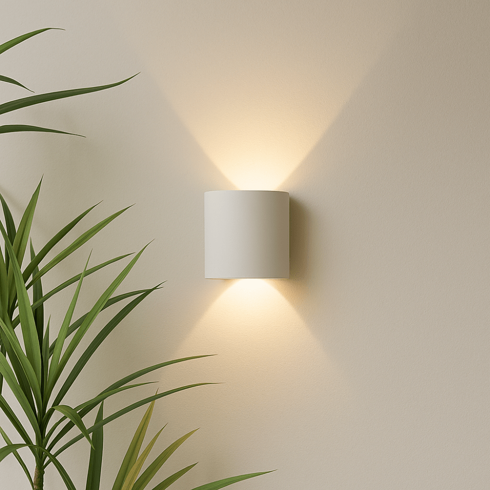 Elina – Lampada da parete LED moderna per interni ed esterni in nero e bianco