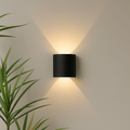 Elina – Lampada da parete LED moderna per interni ed esterni in nero e bianco