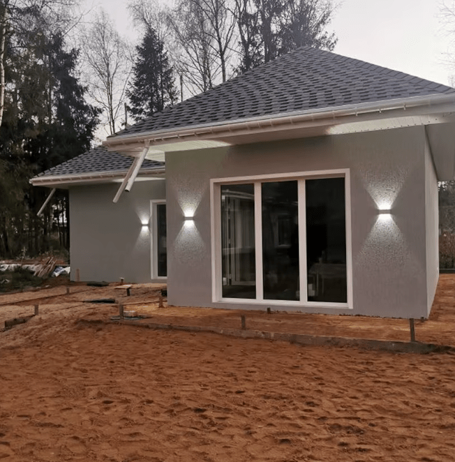 Elina – Lampada da parete LED moderna per interni ed esterni in nero e bianco