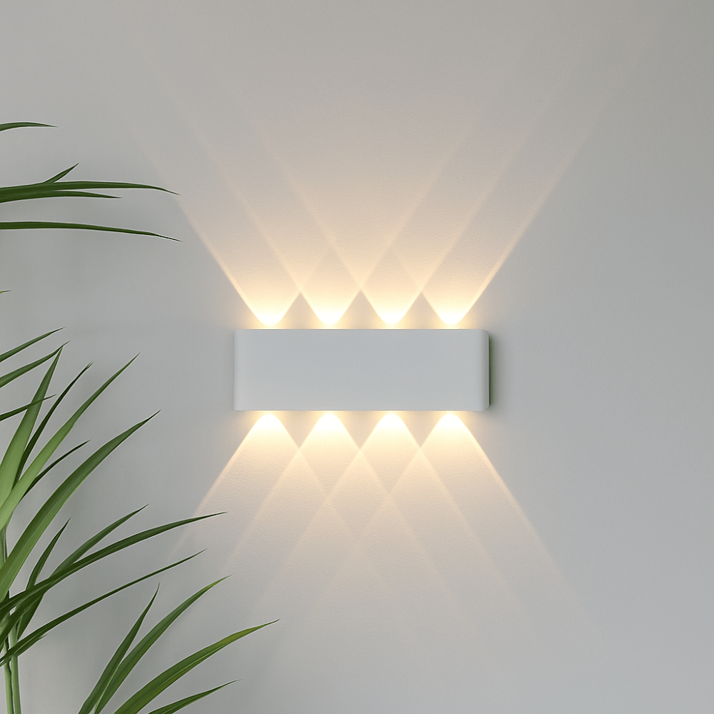 Elina – Lampada da parete LED moderna per interni ed esterni in nero e bianco