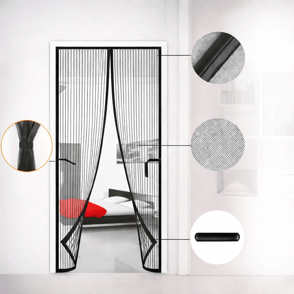 EMBRIZA – Tenda a Rete Magnetica Morbida con Elegante Ricamo